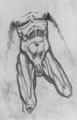 Michael Hensley Drawings, Male Form 68